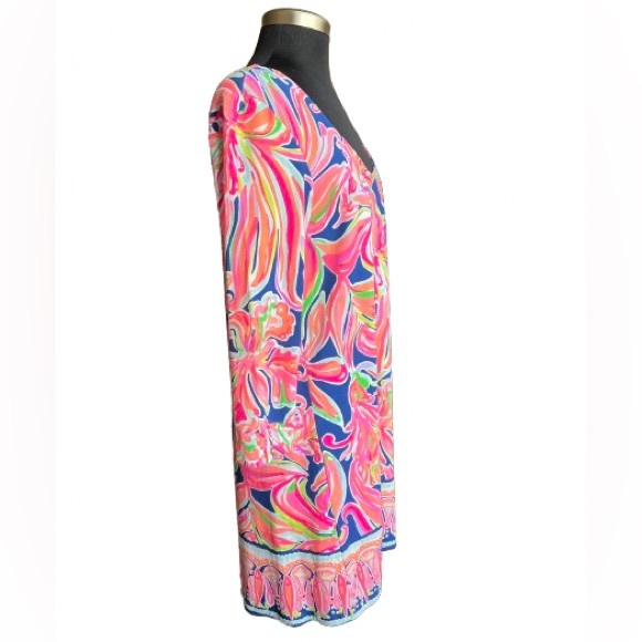 Lilly Pulitzer Emma Knit In Banana Flambé Engineered Knit Print Size Large - Picture 4 of 9